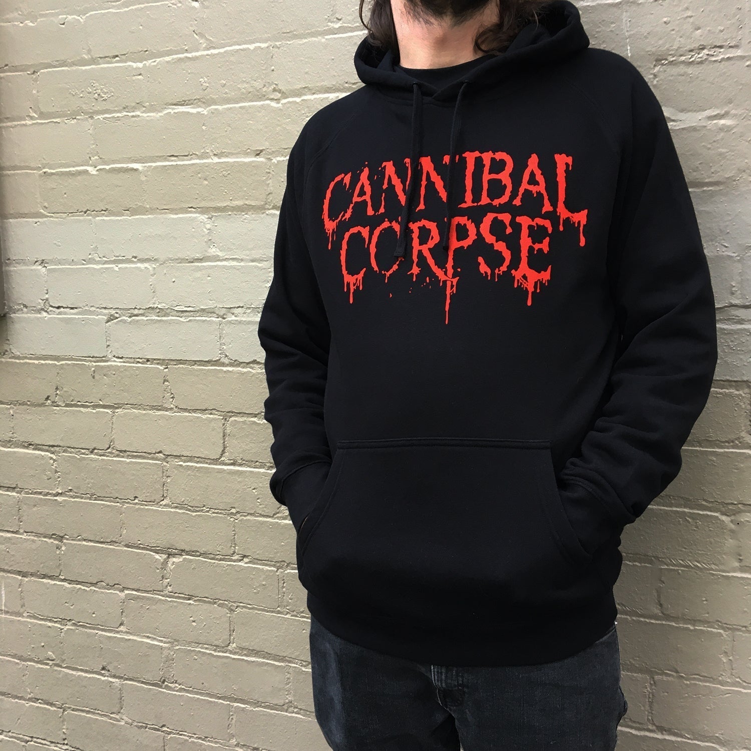 Cannibal Corpse Logo Pullover Hoodie (Black) T-Shirts, Sweatshirt | CoreVibeTees.com (Image 2)