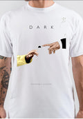 Dark Half Sleeve White T-Shirt Hoodie, Sweatshirt | CoreVibeTees.com