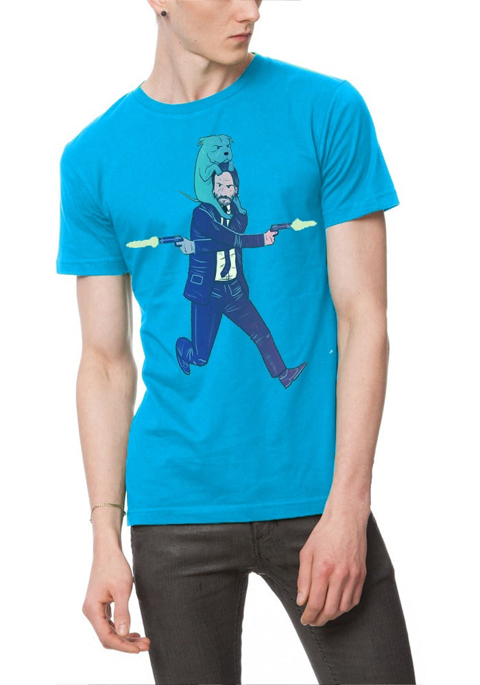 John Wick Light Blue Half Sleeve T-Shirt Style001 Hoodie, Sweatshirt | CoreVibeTees.com