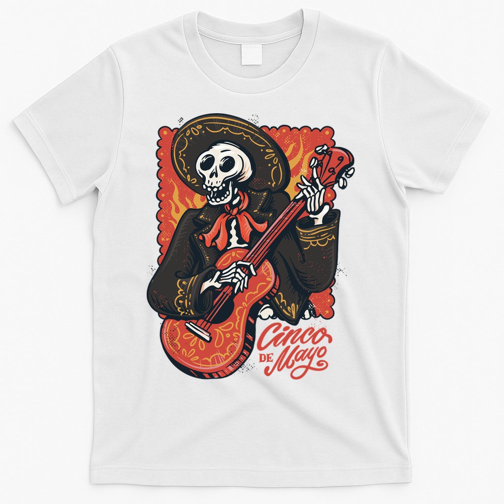 Cinco De Mayo Skeleton Guitar T-Shirt Hoodie, Sweatshirt | CoreVibeTees.com
