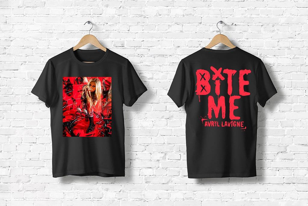 Avril Lavigne Tour 2022 Both Sides Shirt, Avril Lavigne Bite Me 2022 Tour Shirt Hoodie, Sweatshirt | CoreVibeTees.com