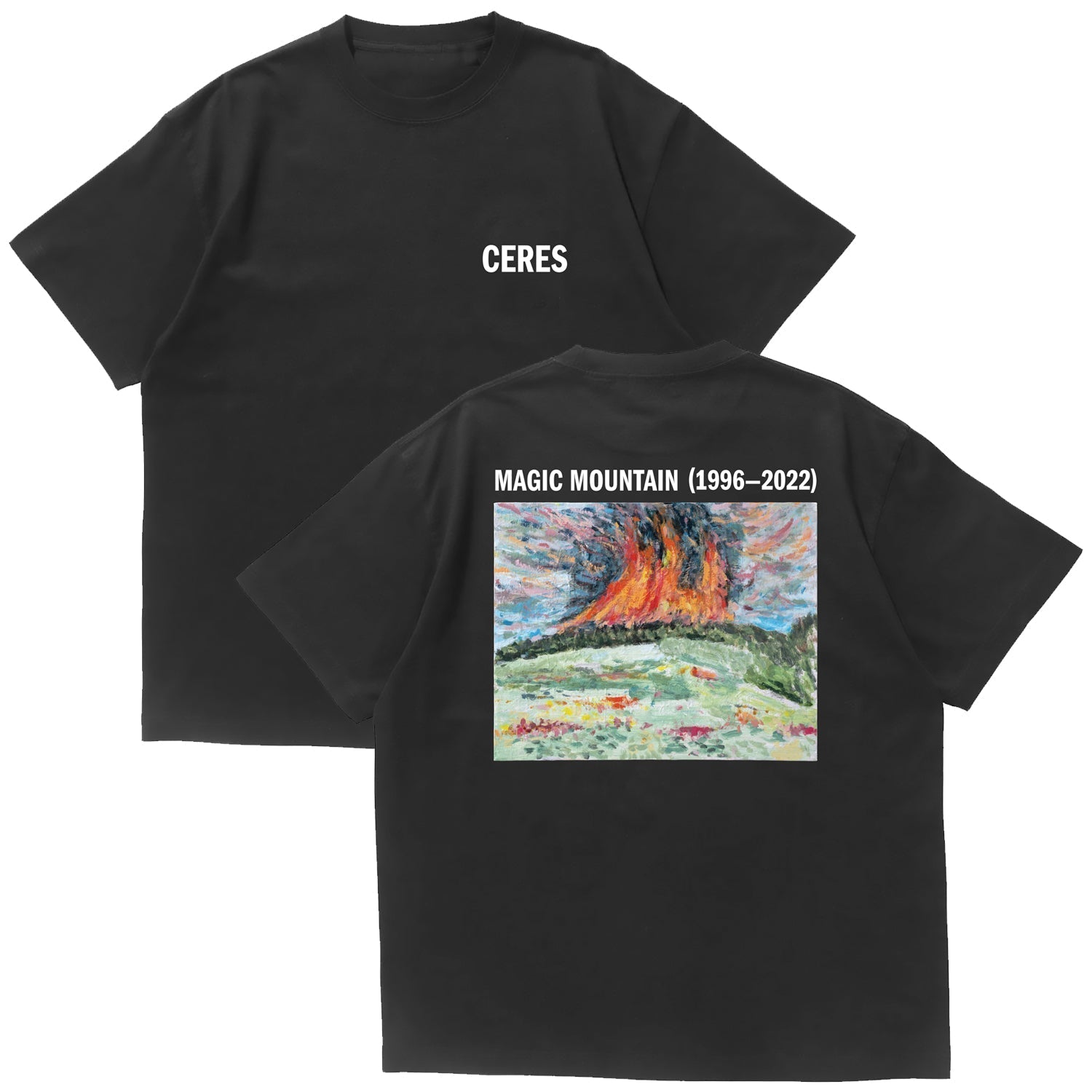 MAGIC MOUNTAIN (1996â€”2022) T-Shirt (Black) Hoodie, Sweatshirt | CoreVibeTees.com (Image 1)
