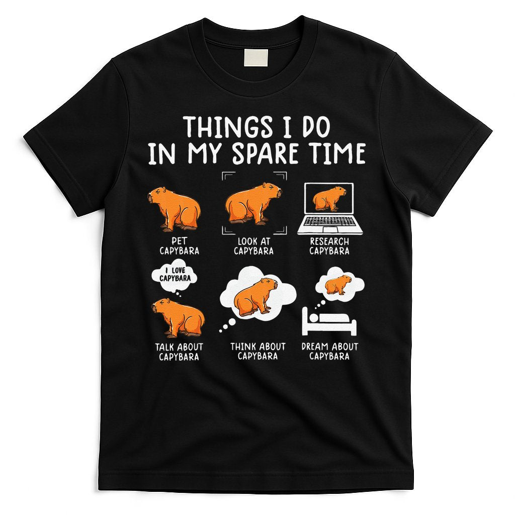 Capybaras Funny Capibara Rodent Things I Do In My Spare Time T-Shirt Hoodie, Sweatshirt | CoreVibeTees.com