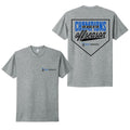 BatWrapz "Champions Are made in the Offseason" Adult Tee - Heather Gray Hoodie, Sweatshirt | CoreVibeTees.com (Image 1)