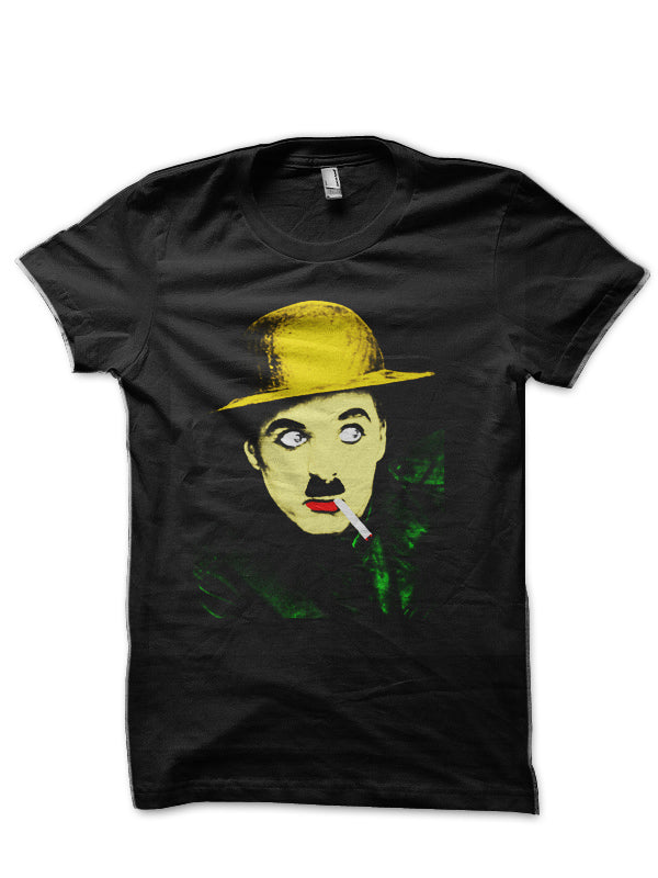 Charlie Chaplin Pop Art Black T-Shirt Hoodie, Sweatshirt | CoreVibeTees.com