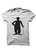 Charlie Chaplin Silhouette Design White T-Shirt Hoodie, Sweatshirt | CoreVibeTees.com
