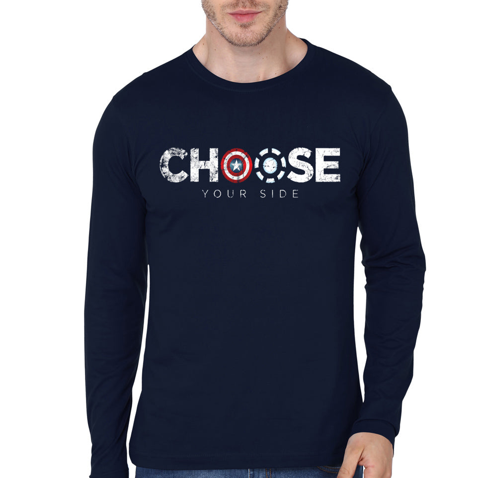 Choose Navy Blue Full Sleeve Tee Hoodie, Sweatshirt | CoreVibeTees.com