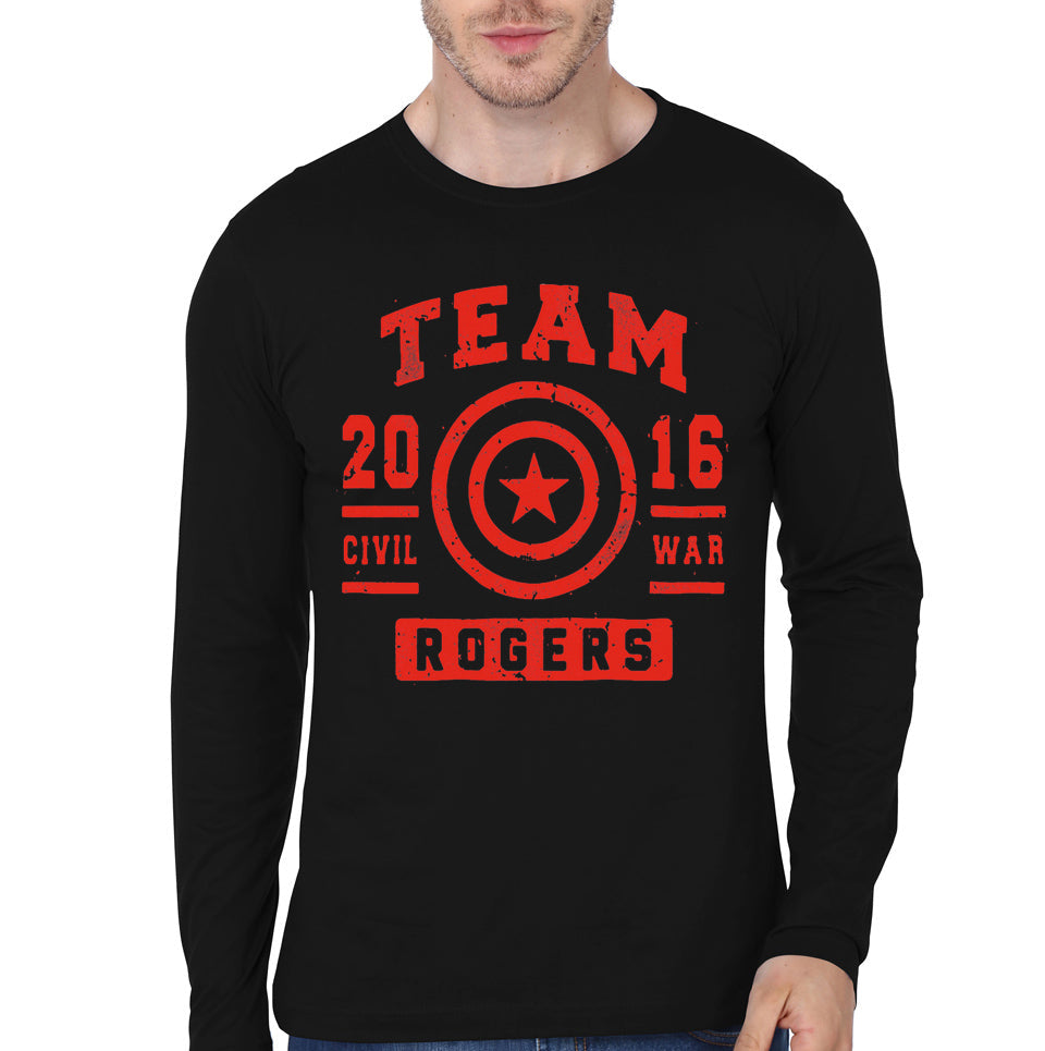 Team Rogers Black Full Sleeve Tee Hoodie, Sweatshirt | CoreVibeTees.com