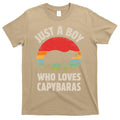 Capybara Just A Boy Who Loves Capybaras Retro Vintage Sunset T-Shirt Hoodie, Sweatshirt | CoreVibeTees.com
