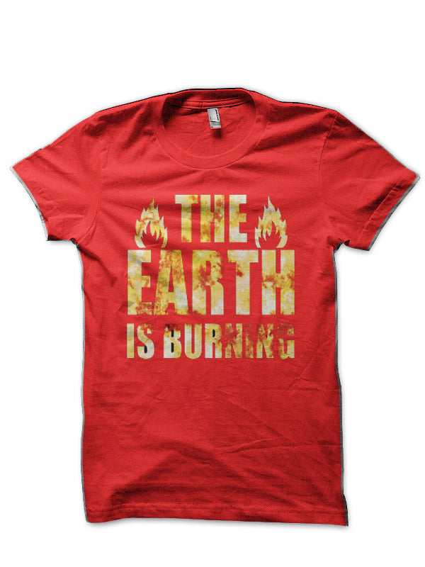 The Earth is Burning-Climate T-Shirt Hoodie, Sweatshirt | CoreVibeTees.com
