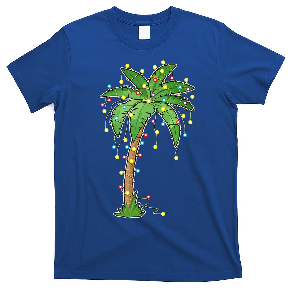 Christmas Lights Palm Tree Beach Funny Tropical Xmas Gift T-Shirt Hoodie, Sweatshirt | CoreVibeTees.com