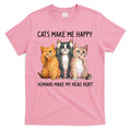 Cats Make Me Happy Humans Make My Head Hurt Gift Cat Lovers T-Shirt Hoodie, Sweatshirt | CoreVibeTees.com