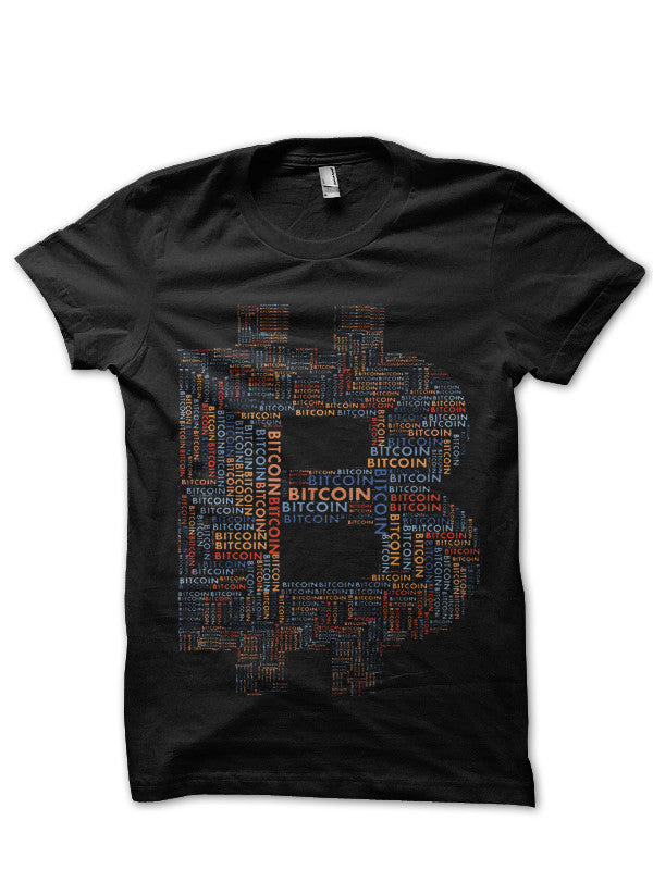 Bitcoin (BTC) Word Cloud Typography Black T-Shirt Hoodie, Sweatshirt | CoreVibeTees.com