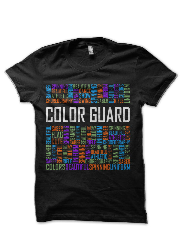 Cute Color Guard Words Girls Gift Colorguard Marching Band Black T-Shirt Hoodie, Sweatshirt | CoreVibeTees.com