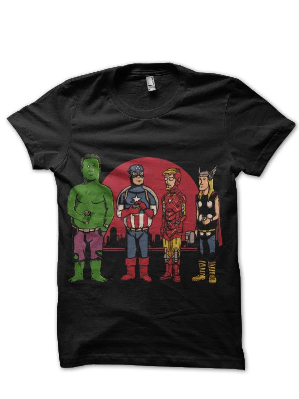 The Avengers Mashup Black T-Shirt Hoodie, Sweatshirt | CoreVibeTees.com