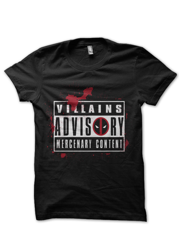 Villains Advisory Black T-Shirt Hoodie, Sweatshirt | CoreVibeTees.com