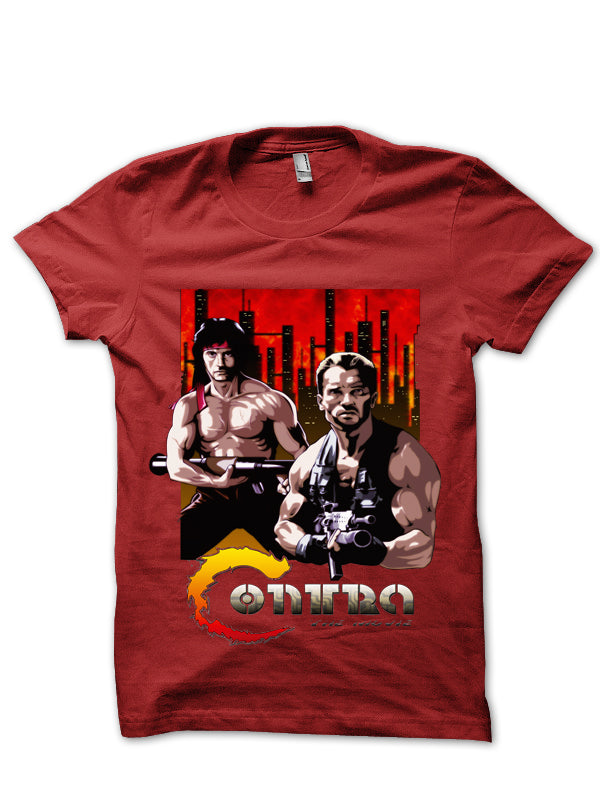 Contra Red T-Shirt Hoodie, Sweatshirt | CoreVibeTees.com