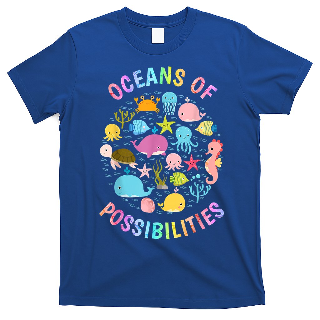 Cute Oceans Of Possibilities Summer Reading Sea Creatures T-Shirt Hoodie, Sweatshirt | CoreVibeTees.com