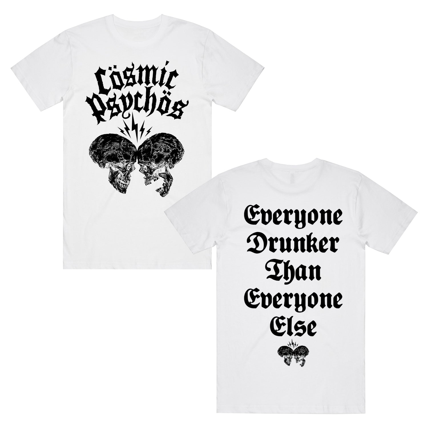 Clashing Skulls T-Shirt (White) Hoodie, Sweatshirt | CoreVibeTees.com (Image 1)