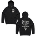 Everyone Drunker Zip Up Hoodie (Black) T-Shirts, Sweatshirt | CoreVibeTees.com (Image 1)
