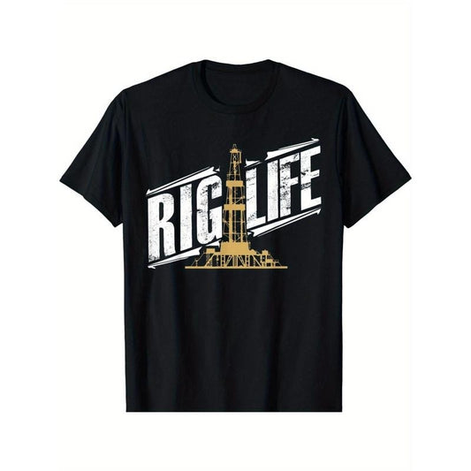 cotton T-shirt, letters classic printed men's street style daily short-sleeved T-shirt, matching cotton round neck top Made in USA