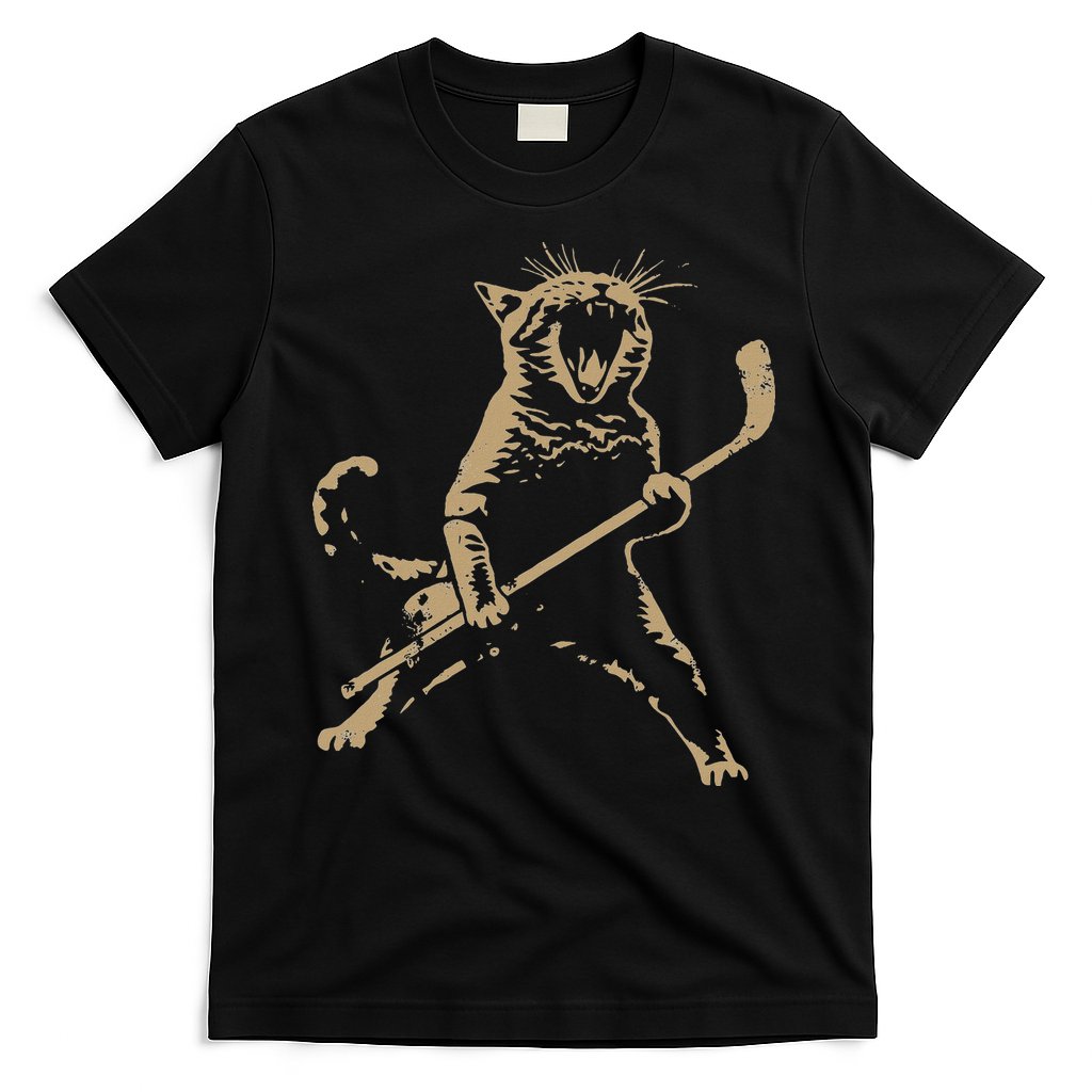 Cat Playing Ice Hockey T-Shirt Hoodie, Sweatshirt | CoreVibeTees.com