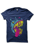 Crazy Dog Navy Blue Tee Hoodie, Sweatshirt | CoreVibeTees.com