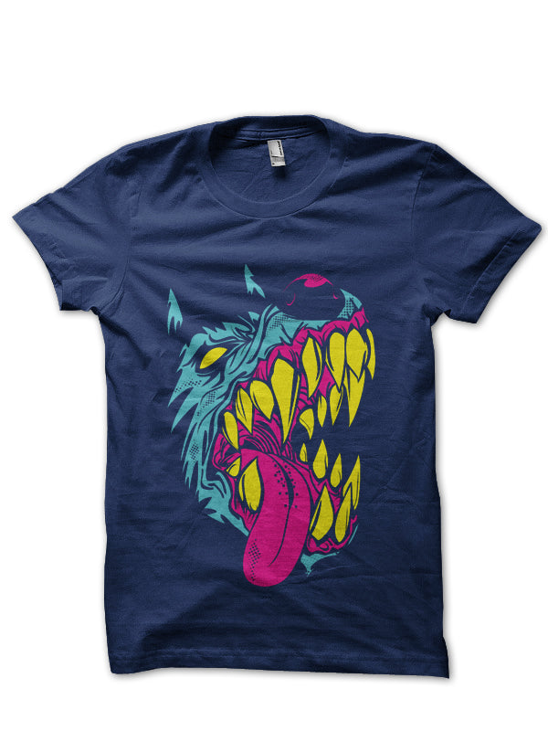Crazy Dog Navy Blue Tee Hoodie, Sweatshirt | CoreVibeTees.com