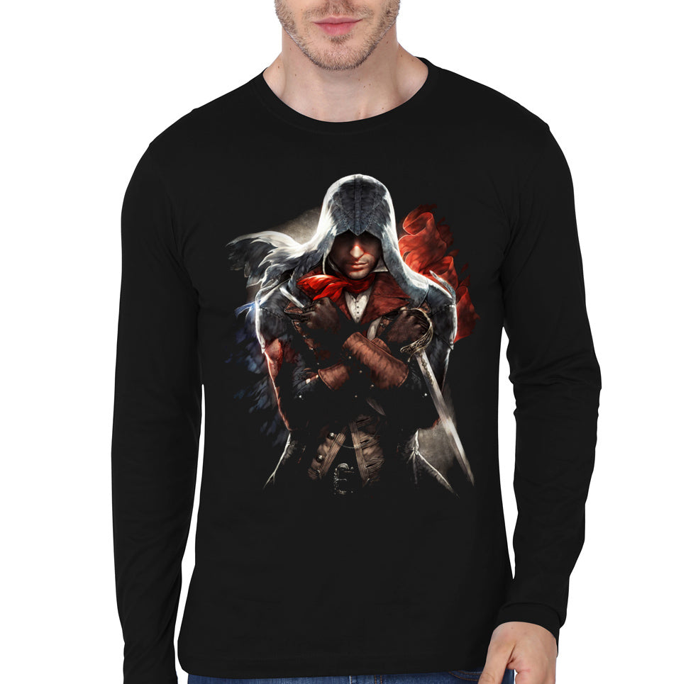 Assassins Creed Black Full Sleeve Tee Hoodie, Sweatshirt | CoreVibeTees.com