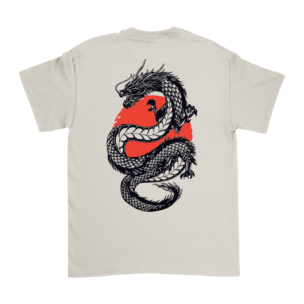 College Burnout - Dragon Sun T-Shirt (Creme) Hoodie, Sweatshirt | CoreVibeTees.com (Image 3)