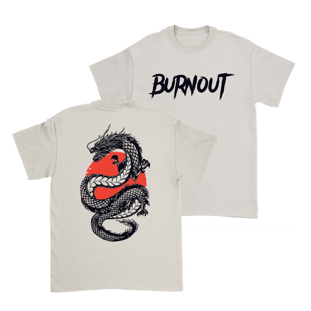 College Burnout - Dragon Sun T-Shirt (Creme) Hoodie, Sweatshirt | CoreVibeTees.com (Image 1)