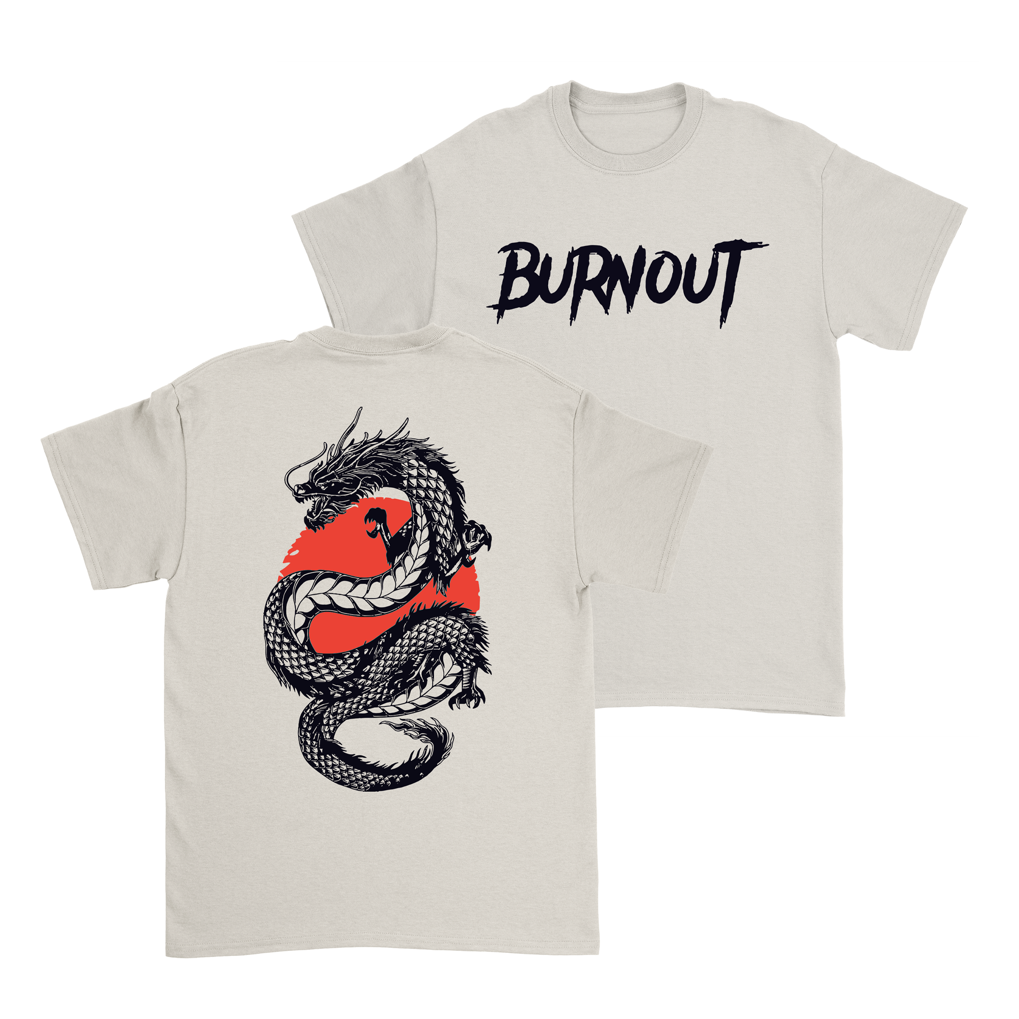 College Burnout - Dragon Sun T-Shirt (Creme) Hoodie, Sweatshirt | CoreVibeTees.com (Image 1)