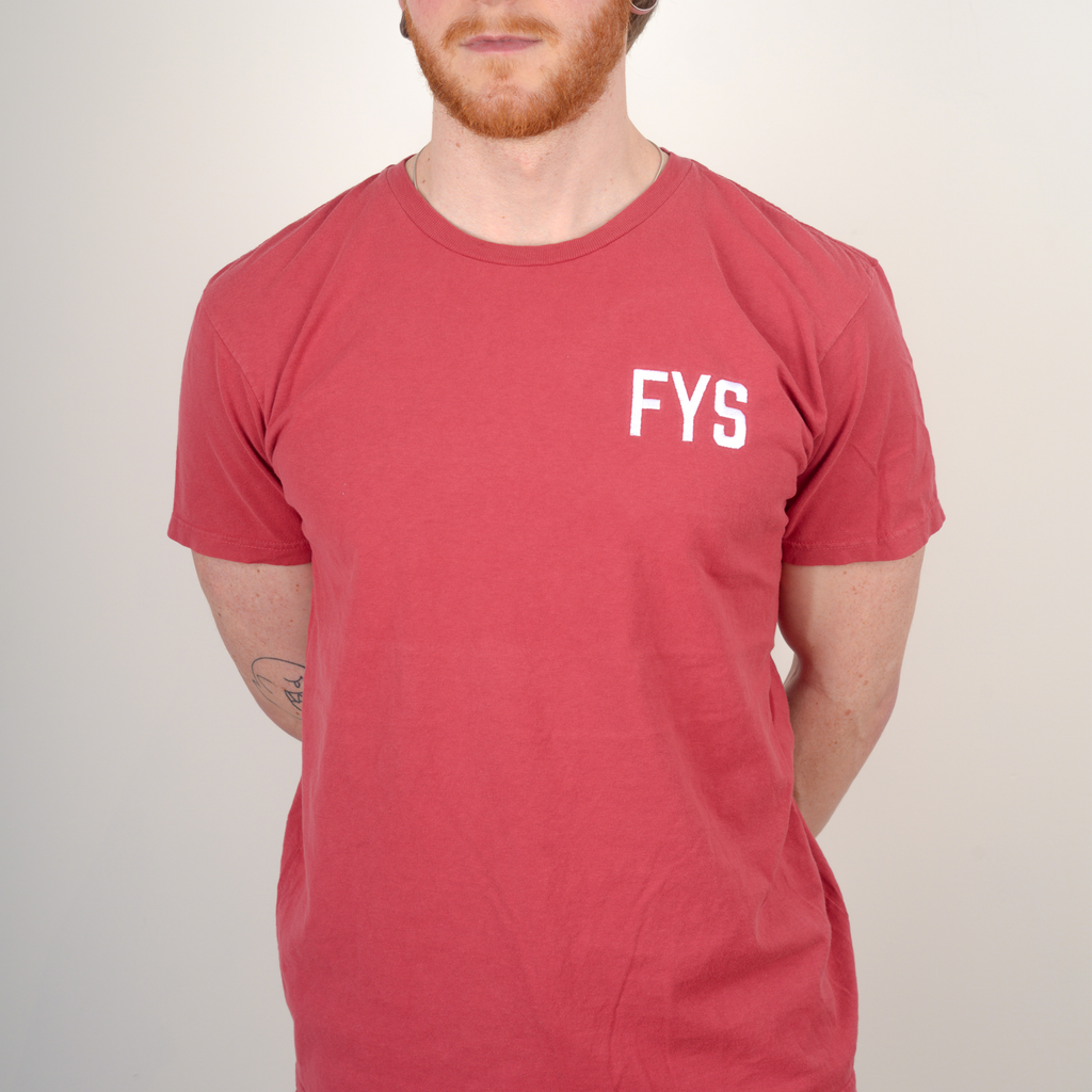 Four Year Strong - Embroidered Logo Shirt (Crimson) Hoodie, Sweatshirt | CoreVibeTees.com (Image 1)