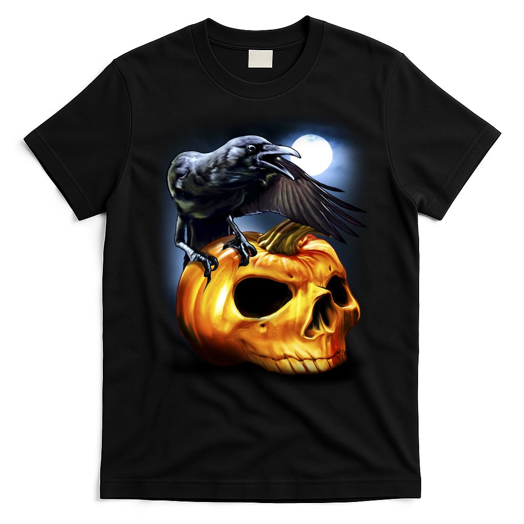 Crow Pumpkin Skull Halloween T-Shirt Hoodie, Sweatshirt | CoreVibeTees.com
