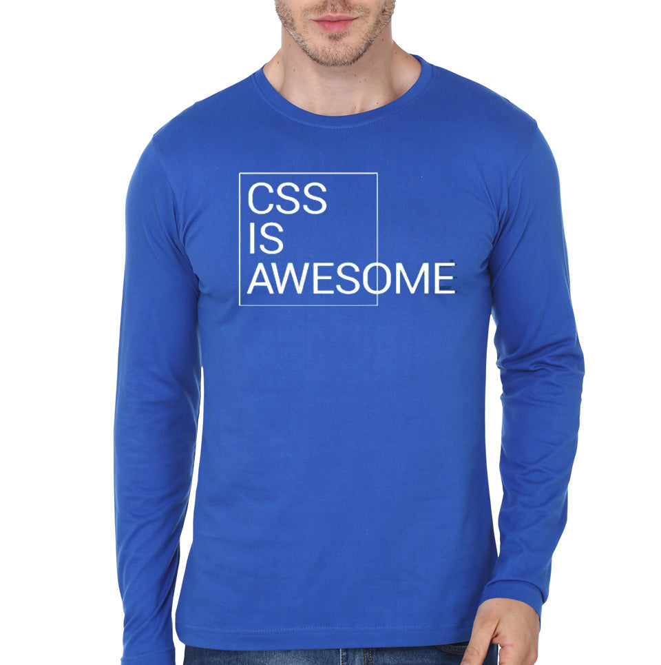 Css Is Awesome Royal Blue Full Sleeve T-Shirt Hoodie, Sweatshirt | CoreVibeTees.com