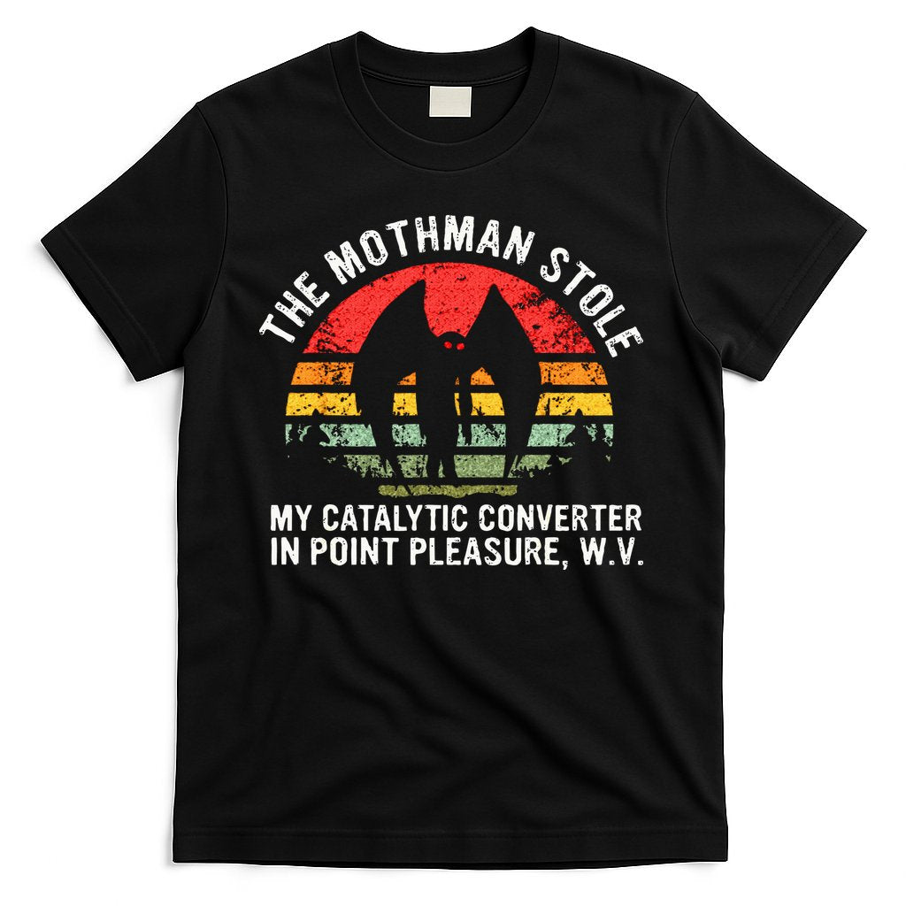 Cryptid The Mothman Stole My Catalytic Converter In Point T-Shirt Hoodie, Sweatshirt | CoreVibeTees.com