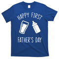 Cute Happy First Father's Day Baby Bottle T-Shirt Hoodie, Sweatshirt | CoreVibeTees.com