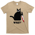 Cat What Funny Black Cat Murderous Cat With Knife (1) T-Shirt Hoodie, Sweatshirt | CoreVibeTees.com