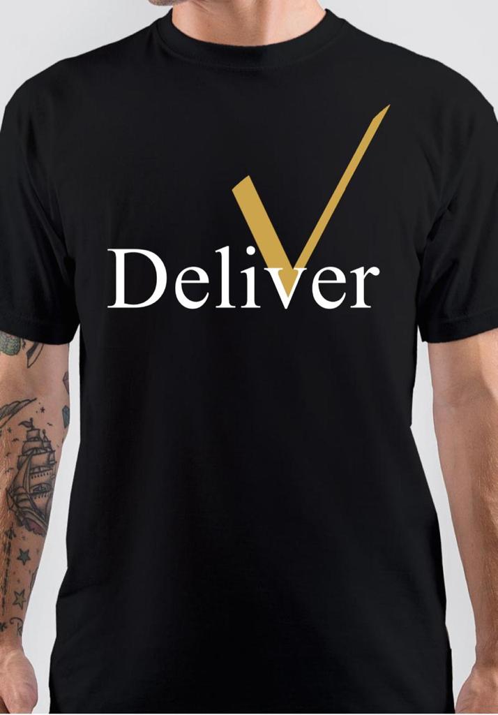 Deliver Half Sleeve Black T-Shirt Hoodie, Sweatshirt | CoreVibeTees.com