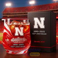 Nebraska Cornhuskers 135th Anniversary Whiskey Glass