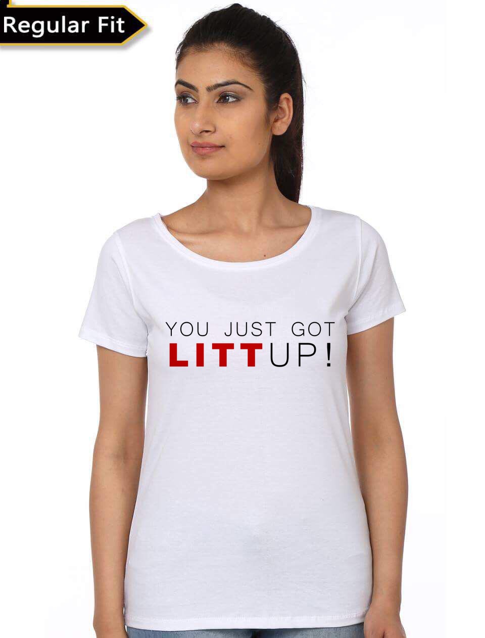 You Just Got Litt Up White T-Shirt Hoodie, Sweatshirt | CoreVibeTees.com