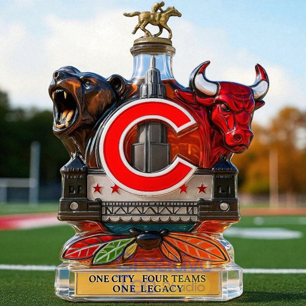 Chicago Sports ‘Teams One City Four Teams One Legacy’ Limited Edition Whiskey Bottle