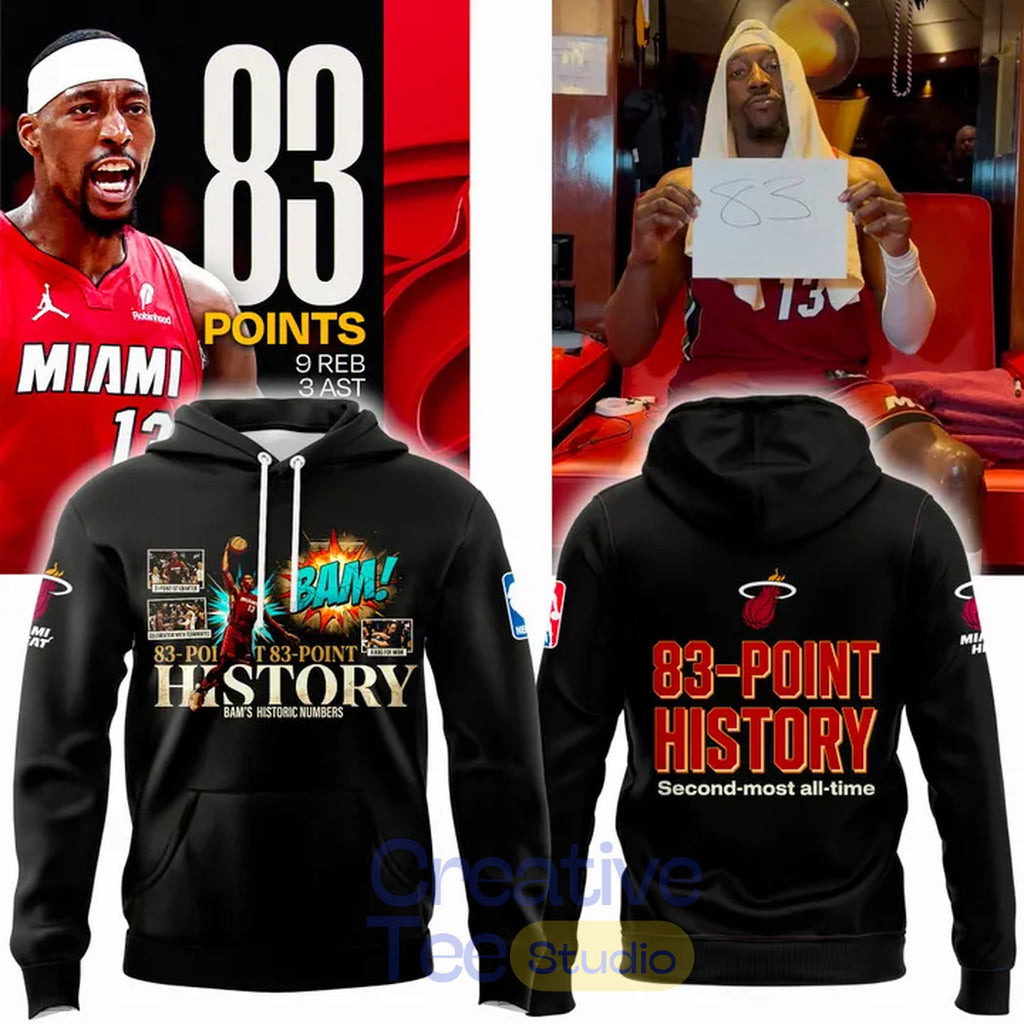 Miami HEAT – Bam Adebayo 83-Point History Limited Hoodie