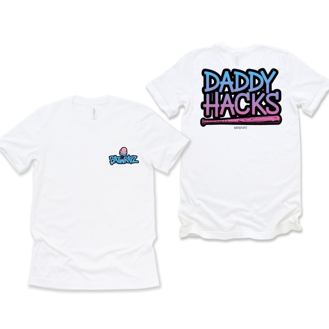 BatWrapz "Daddy Hacks" Youth Tee - White Hoodie, Sweatshirt | CoreVibeTees.com (Image 1)