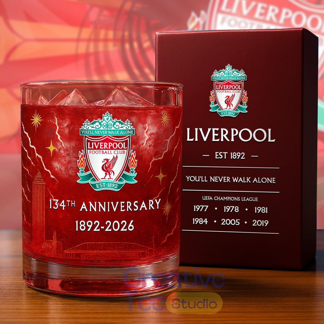 Liverpool 134th Years Anniversary Whiskey Glass