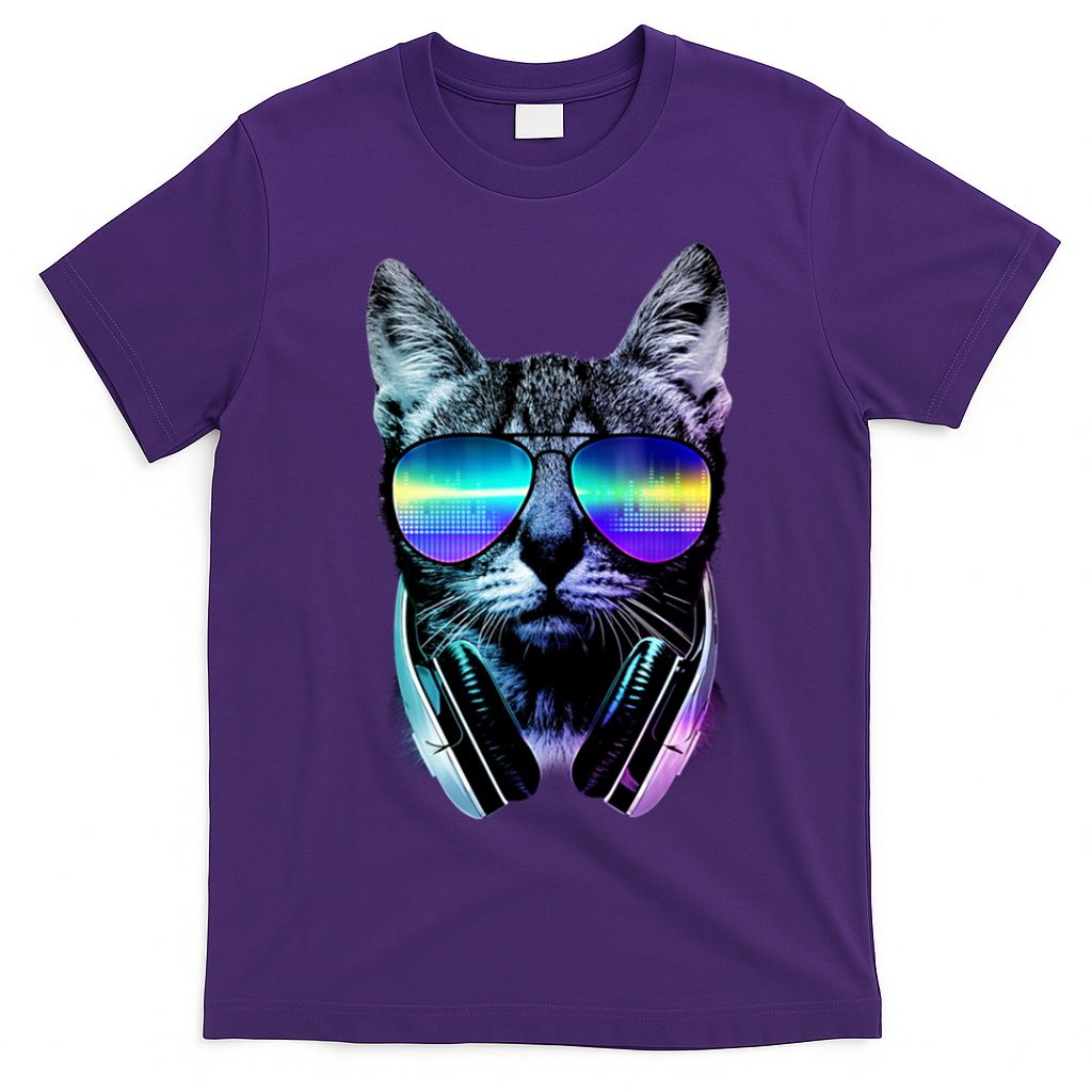 DJ Cat Retro T-Shirt Hoodie, Sweatshirt | CoreVibeTees.com