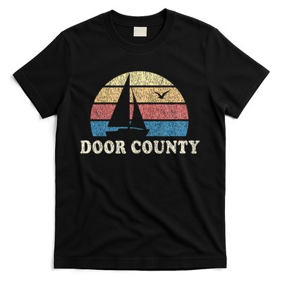 Door County Wi Vintage Sailboat 70s Throwback Sunset T-Shirt Hoodie, Sweatshirt | CoreVibeTees.com