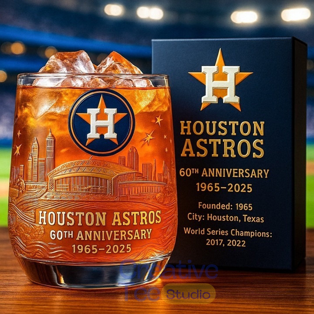 Houston Astros 60th Anniversary Whiskey Glass
