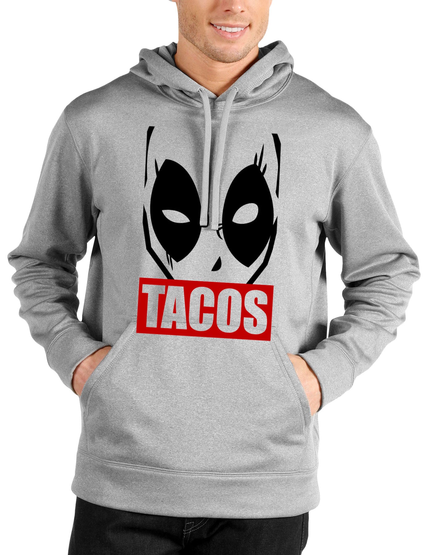 Deadpool Grey Hooded Sweatshirt T-Shirts, Hoodie | CoreVibeTees.com