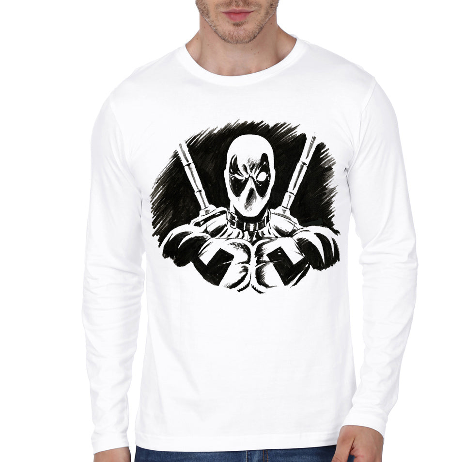 Deadpool White Full Sleeve T-Shirt Hoodie, Sweatshirt | CoreVibeTees.com